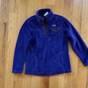 Patagonia Girl’s ReTool SnapT Pullover Fleece Purple size M